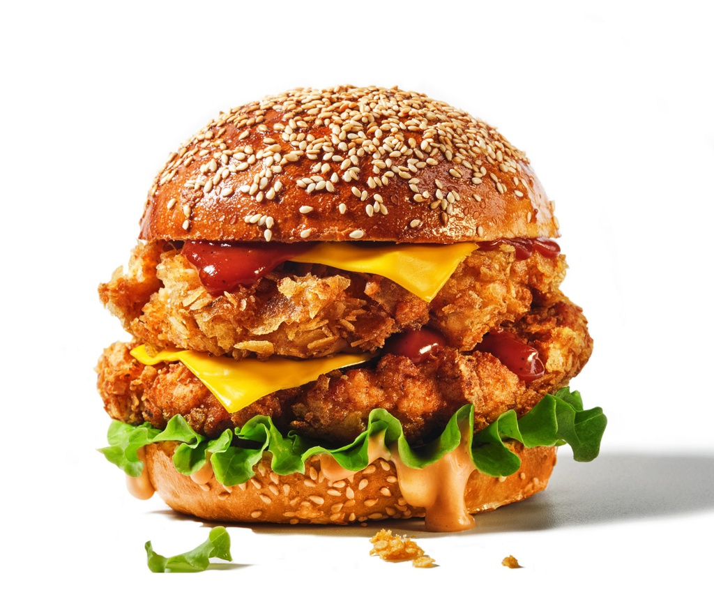 Big Crumbed chicken burger
