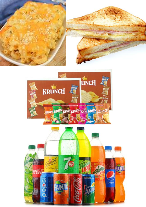 COMBO 2 - MAC &amp; CHEESE/TOASTED HAM &amp; CHEESE/KRUNCH/ABI BEVERAGE