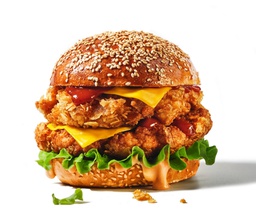 Big Crumbed chicken burger