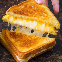 Toasted melting cheese