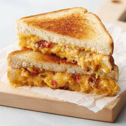 Toasted bacon and cheese melting