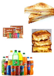 COMBO 2 - TOASTED HAM &amp; CHEESE/TOASTED CHEESE/ABI BEVERAGE/KRUNCH